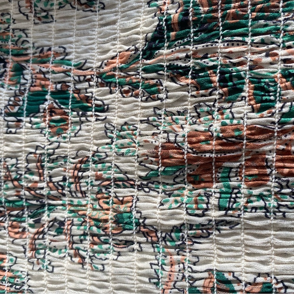 Veronica Beard Green And Orange Patterned Top - image 6